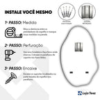 Espelho Orgânico com LED FRIO E QUENTE + FONTE Decorativo 90X60CM