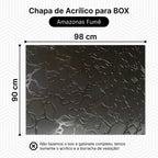 Chapa Para Box, Gabinete De Acrílico 90x98 Amazonas Fumê