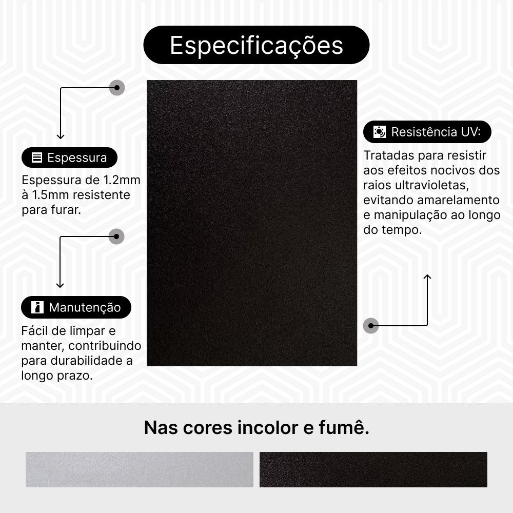 Chapa Para Box, Gabinete De Acrílico 90x98 Monocril Fumê