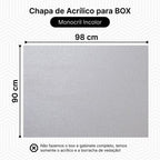 Chapa De Acrílico Box E Gabinetes 90x98 Monocril Incolor