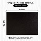 Chapa Para Box, Gabinete De Acrílico 90x98 Monocril Fumê