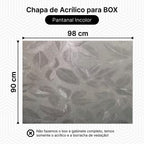 Chapa Para Box, Gabinete De Acrílico 90x98 Pantanal Incolor