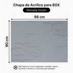 Chapa Para Box, Gabinete De Acrílico 90x98 Revoada Incolor