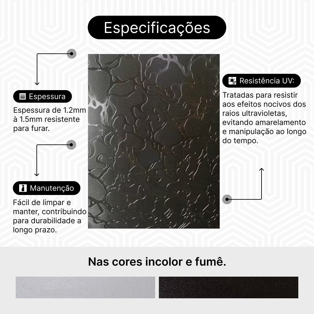 Chapa Para Box, Gabinete De Acrílico 90x98 Amazonas Fumê
