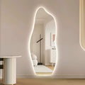 Espelhos Orgânico LED de Salão 110cm x 50cm com Iluminação para Decoração de Parede de Corpo Inteiro Instalação Simples